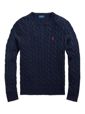 Polo Cable Knit Sweater