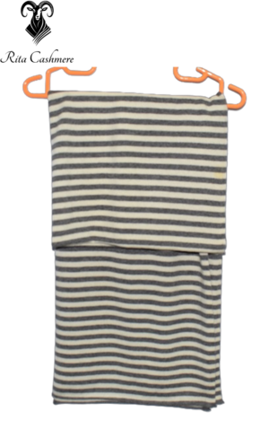 Stripe Felted Cashmere Shawl