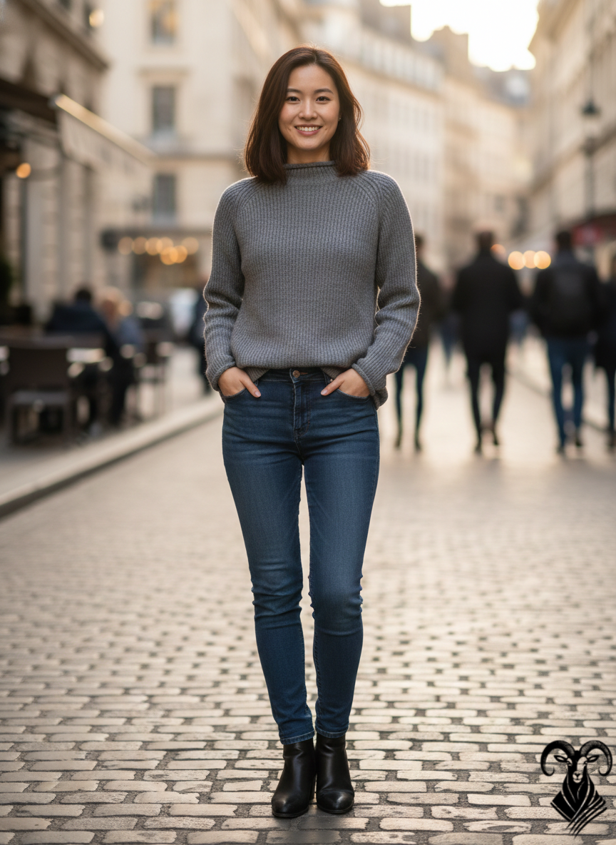 Classic Ribbed Sheep Wool Sweater