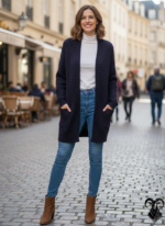 open-front long cardigan