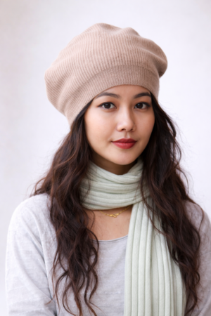 oversized women cashmere beanie