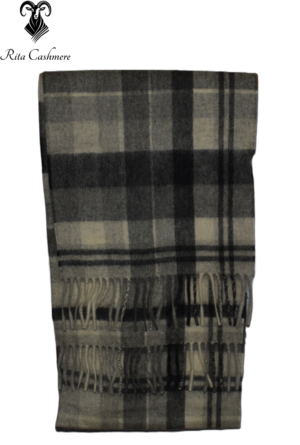 Cashmere Fringes Woven Check Scarf