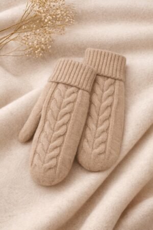 Cable Knit Cashmere Mittens