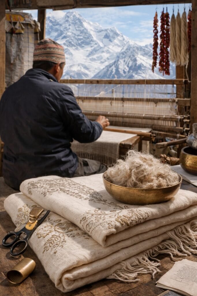 Check the Product Origin to identify genuine pashmina