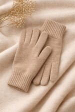 beige cashmere gloves