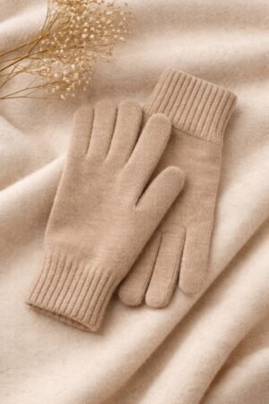 beige cashmere gloves